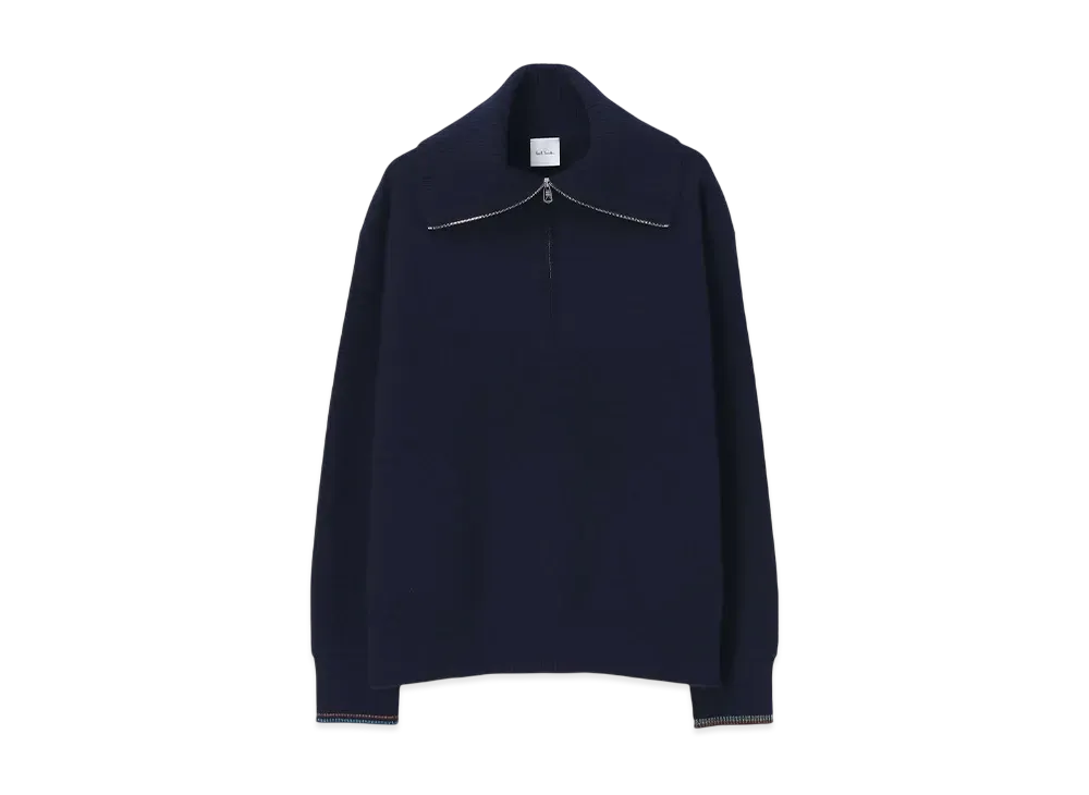 Paul Smith Womens Half Zip Knit "Navy"