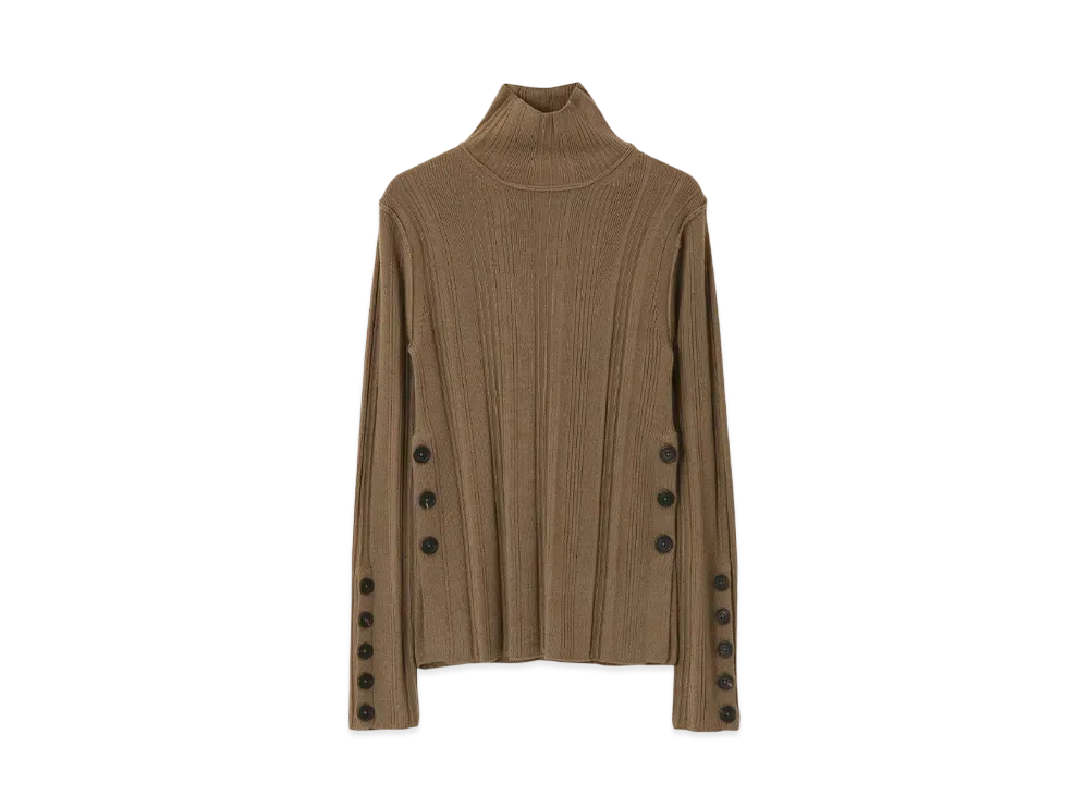 Paul Smith Womens Shadow Stripe High Neck Knit "Brown"