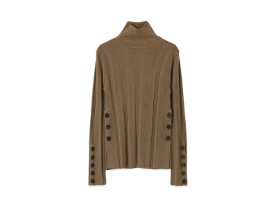 Paul Smith Womens Shadow Stripe High Neck Knit "Brown"