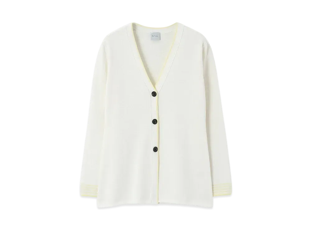 Paul Smith Womens Milano Rib Knit Cardigan "White"