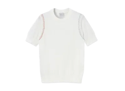 Paul Smith Womens Color Stitch Sheer Knit "White"