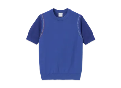 Paul Smith Womens Color Stitch Sheer Knit "Blue"