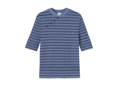 Paul Smith Womens Button Border Knit "GrayishBlue"