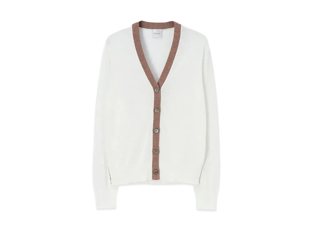 Paul Smith Womens Sheer Knit Cardigan "White"