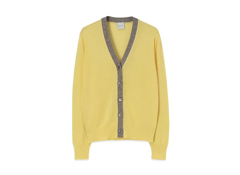 Paul Smith Womens Sheer Knit Cardigan "LightYellow"
