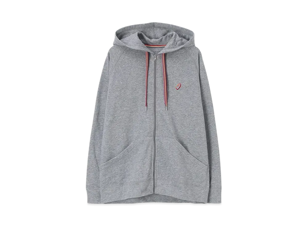 Paul Smith Womens Swirl Heart Hooded Parka "Gray"