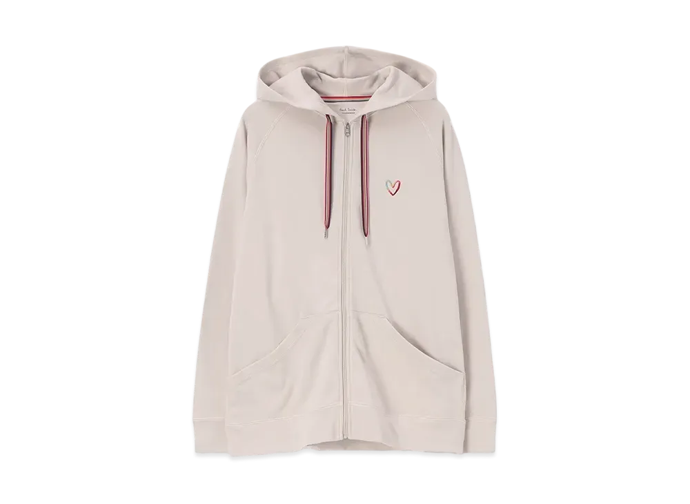 Paul Smith Womens Swirl Heart Hooded Parka "LightBeige"