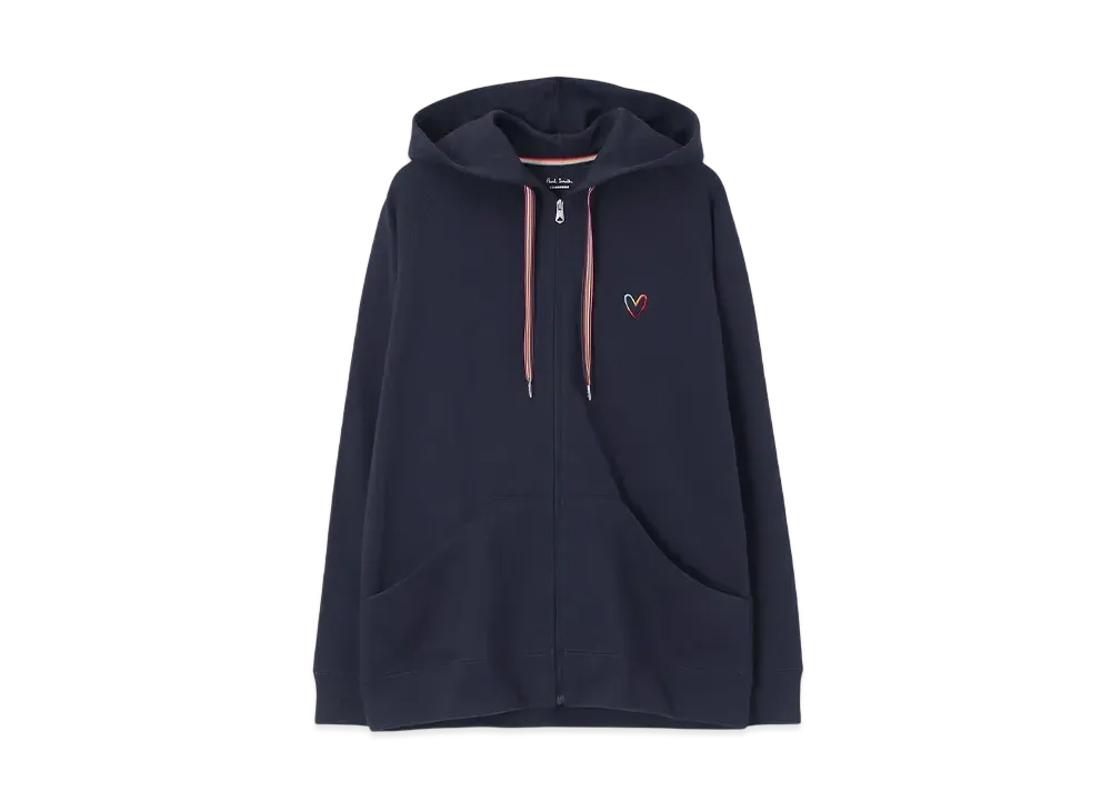 Paul Smith Womens Swirl Heart Hooded Parka "Navy"