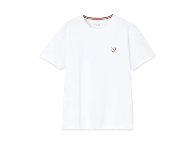 Paul Smith Womens Swirl Heart Short Sleeve T-Shirt "White"