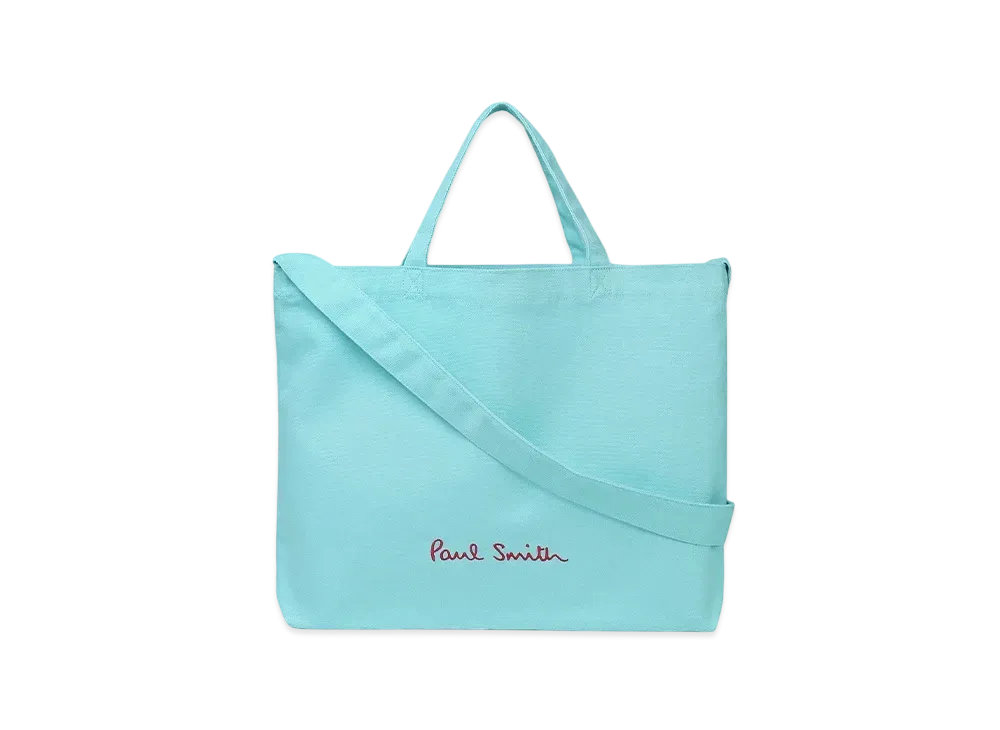 Paul Smith Logo Pop Color Tote Bag "MintGreen"