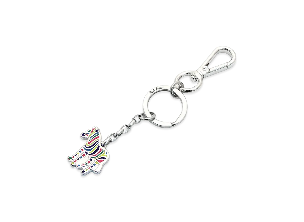 Paul Smith Zebra Key Ring "Silver/Multi"
