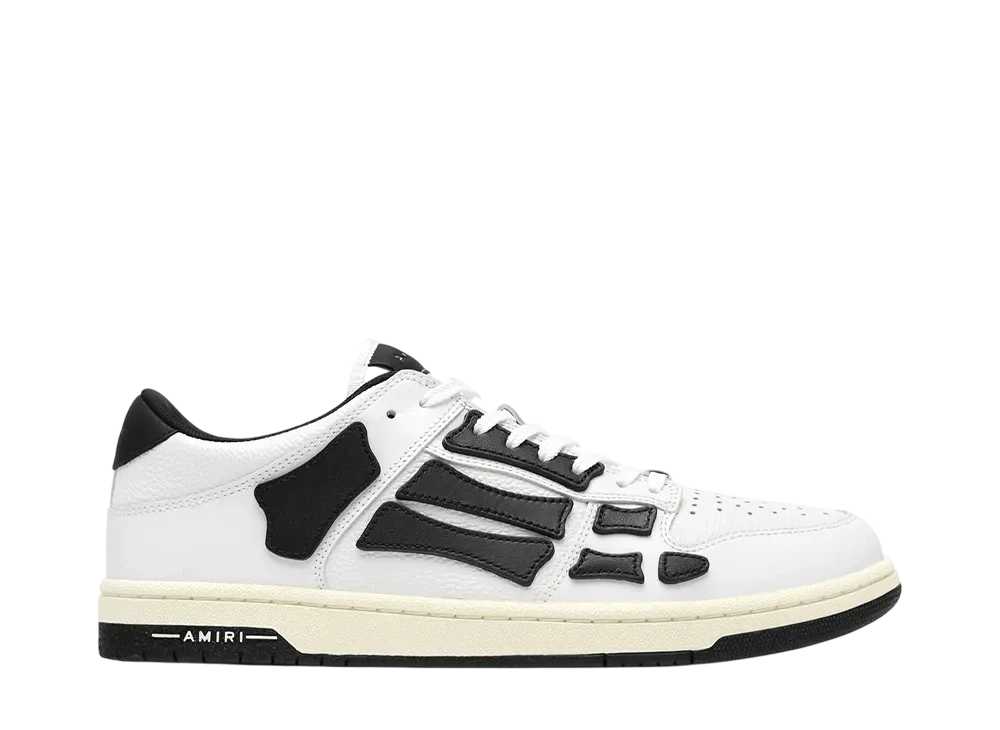 AMIRI Women's Skel-Top Low "White/Black"