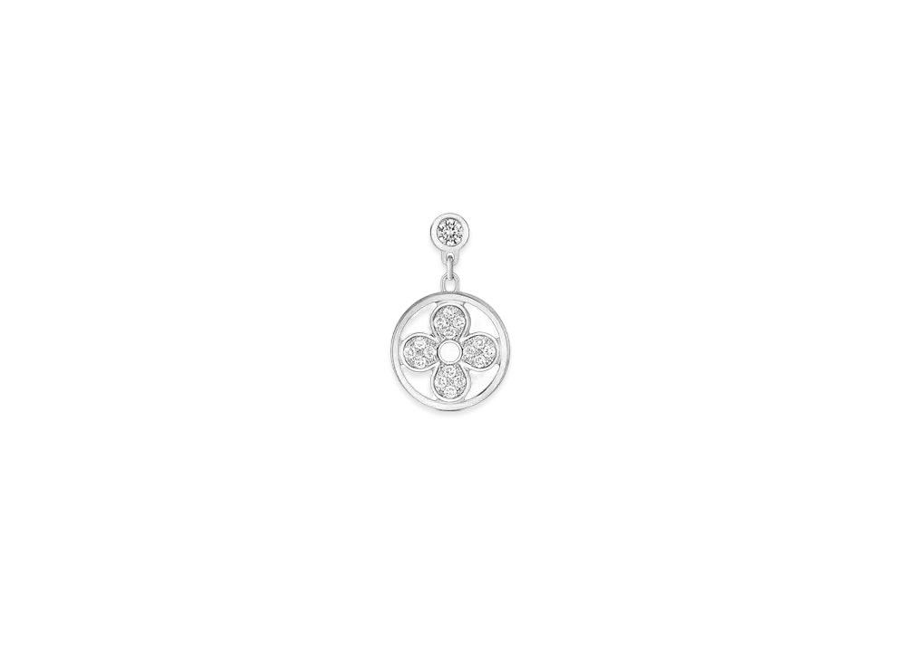 Louis Vuitton Idylle Blossom Ear Stud, White Gold and Diamonds - Per Unit