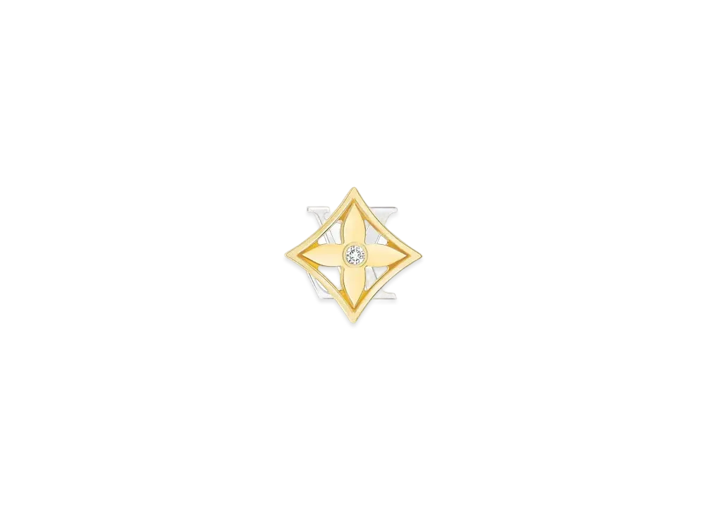 Louis Vuitton Idylle Blossom Reversible Stud, Yellow and White Gold and Diamond - Per Unit