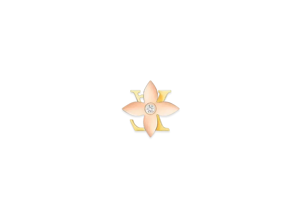 Louis Vuitton Idylle Blossom Reversible Stud, Pink and Yellow Gold and Diamond - Per Unit