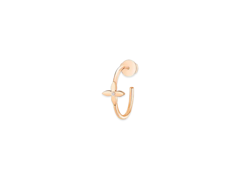 Louis Vuitton Idylle Blossom Small Hoop, Pink Gold and Diamond - Per Unit