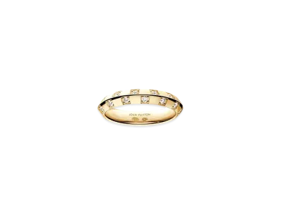 Louis Vuitton Le Damier de Louis Vuitton Small Ring Diamonds "Yellow Gold"