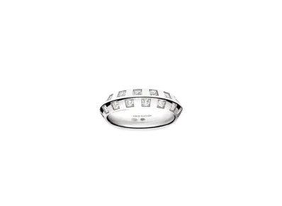Louis Vuitton Le Damier de Louis Vuitton Small Ring Diamonds "White Gold"