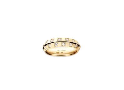 Louis Vuitton Le Damier de Louis Vuitton Small Ring Diamonds "Yellow Gold"