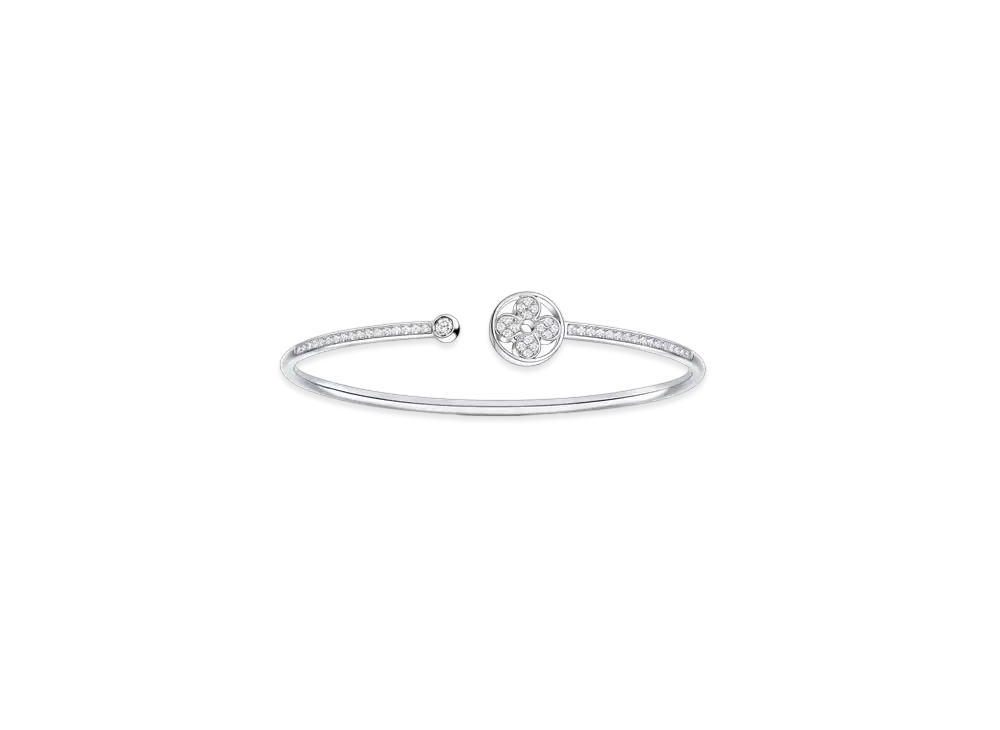 Louis Vuitton Idylle Blossom Twist Bracelet, White Gold and Diamonds