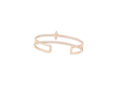 Louis Vuitton Idylle Blossom Two-Row Bracelet, Pink Gold and Diamonds