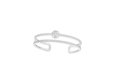Louis Vuitton Idylle Blossom Two-Row Bracelet, White Gold and Diamonds