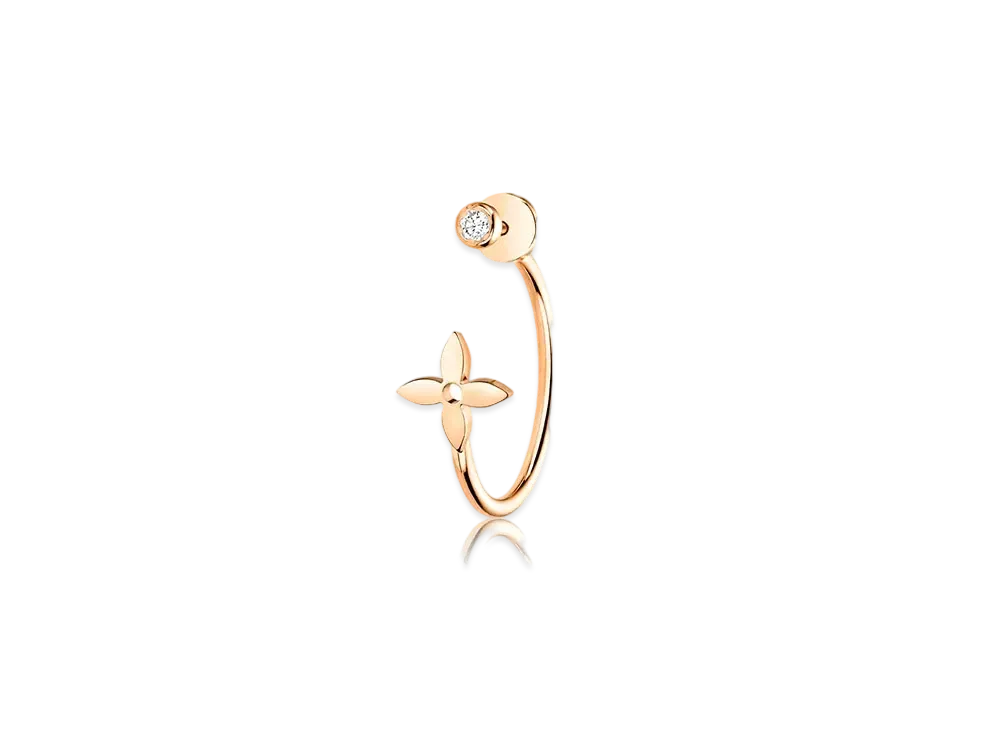 Louis Vuitton Idylle Blossom Small Hoop Earring Diamond "Pink Gold"