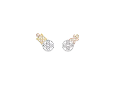 Louis Vuitton Idylle Blossom Studs, 3 Golds and Diamonds