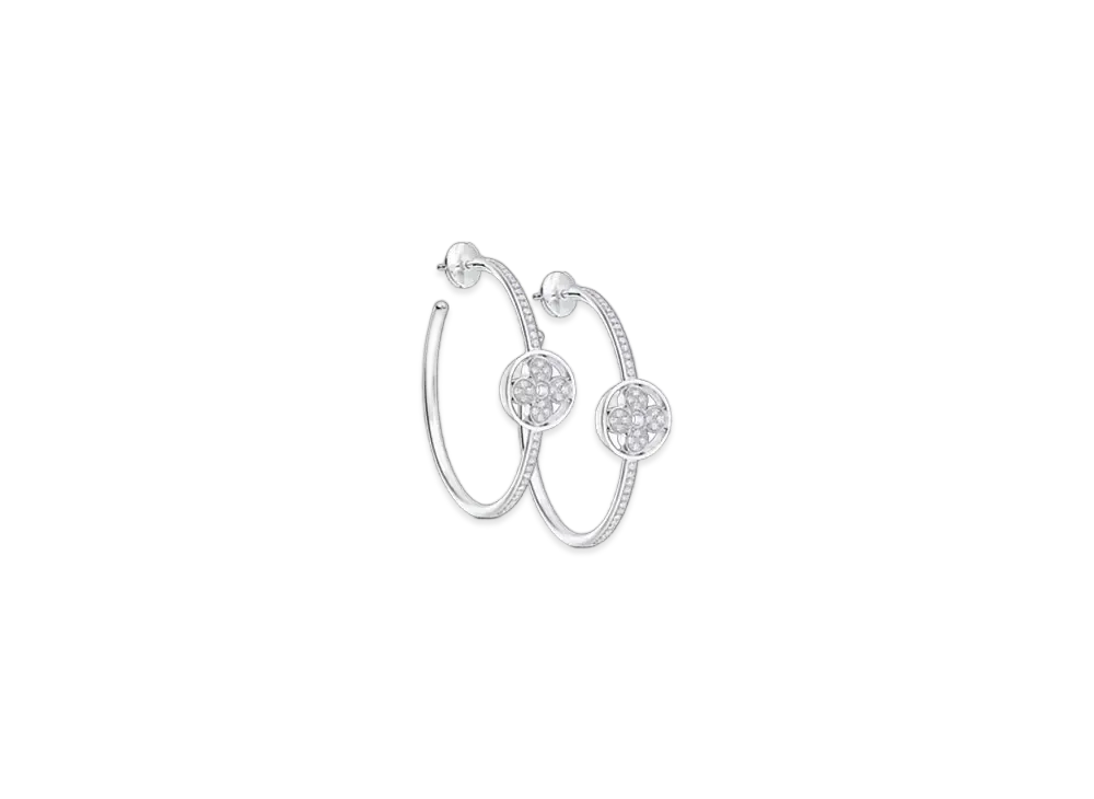 Louis Vuitton Idylle Blossom Hoops, White Gold and Diamonds