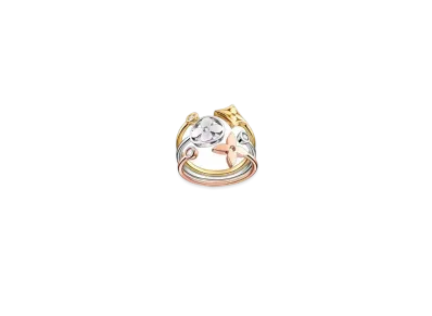 Louis Vuitton Idylle Blossom Ring, 3 Golds and Diamonds