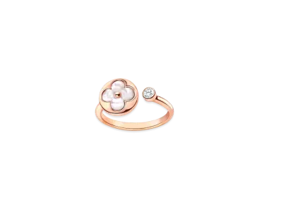 Louis Vuitton Color Blossom Mini Sun Ring Mother of Pearl Diamond "Pink Gold/White"