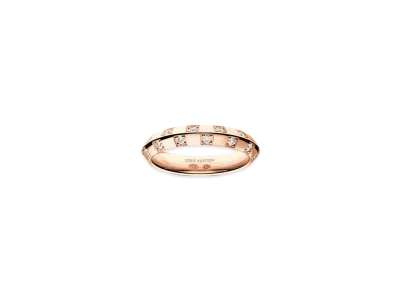 Louis Vuitton Le Damier de Louis Vuitton Small Ring Diamonds "Pink Gold"