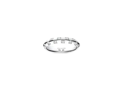 Louis Vuitton Le Damier de Louis Vuitton Small Ring Diamonds "White Gold"