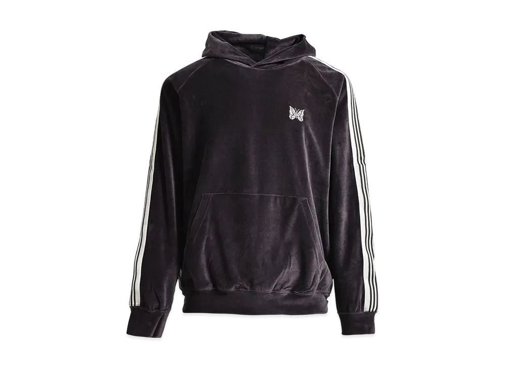 Needles Velour Track Hoodie "Charcoal"