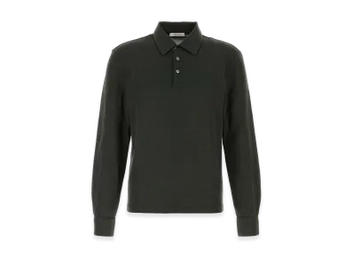 The Row Knit Reyes Polo Shirt "Dark Green"
