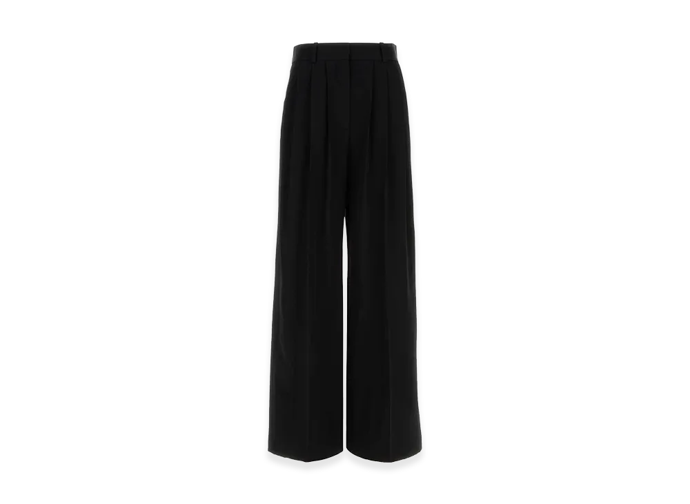 The Row Women's Wool Daniele Wide-Leg Pant "Black"