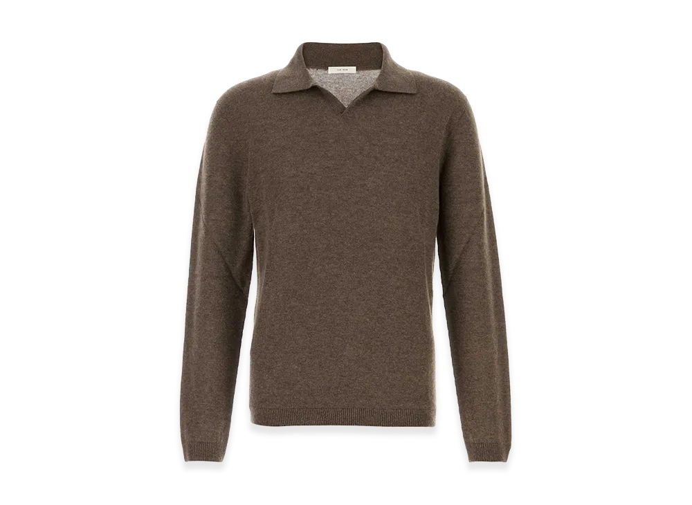 The Row Cashmere Ripley Polo Shirt "Brown"