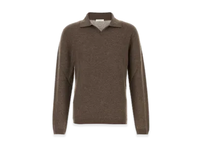 The Row Cashmere Ripley Polo Shirt "Brown"