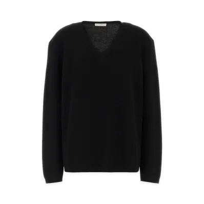 The Row Women's Cashmere Oversize Purin Sweater "Black"