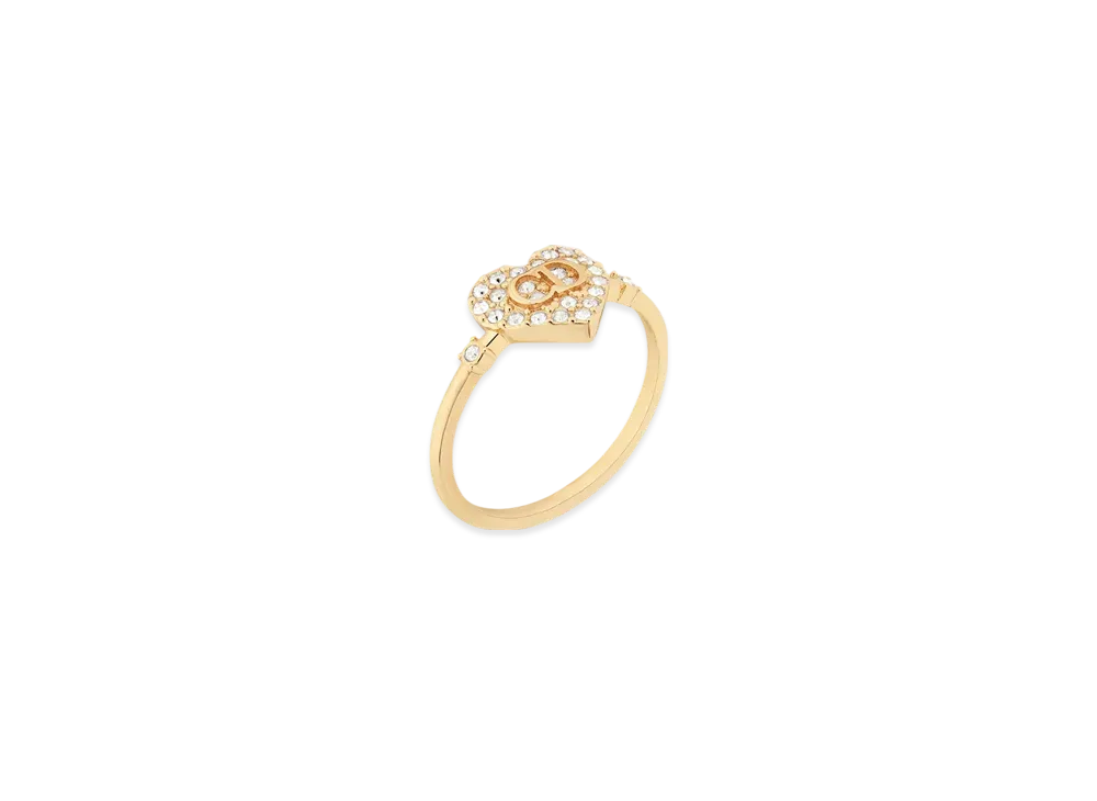 Dior Clair D Lune Ring Metal and Crystals "Gold/Silver"