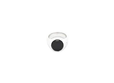 TOMWOOD Oval Polished Black Onyx M "Silver"