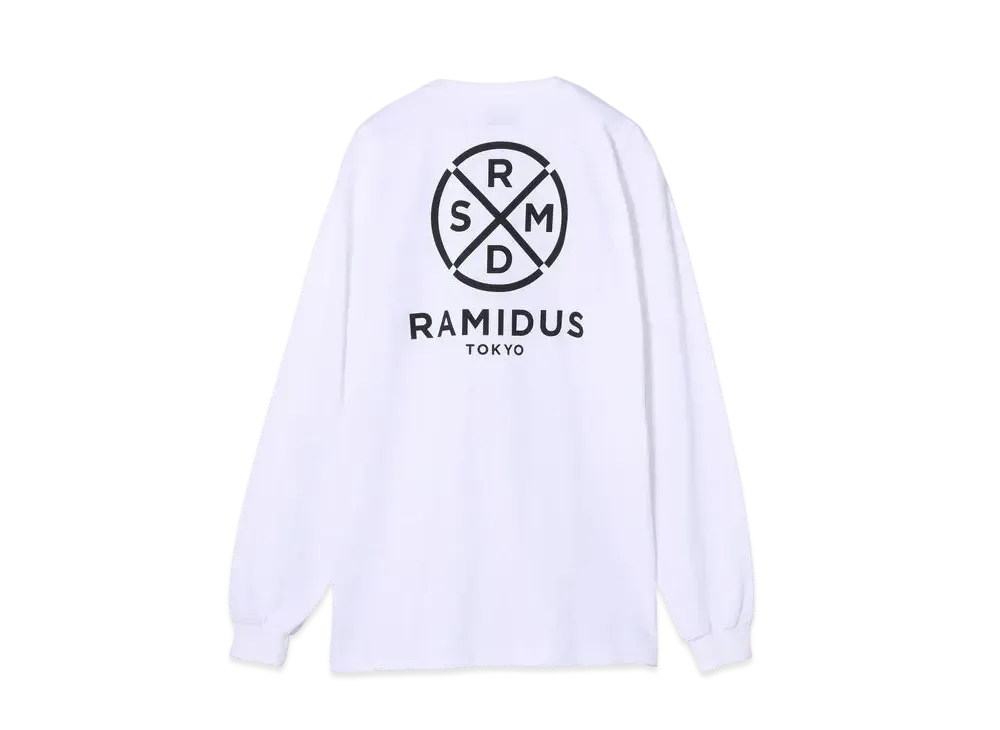 RAMIDUS Wheel Logo Crew Neck L/S Tee "White"