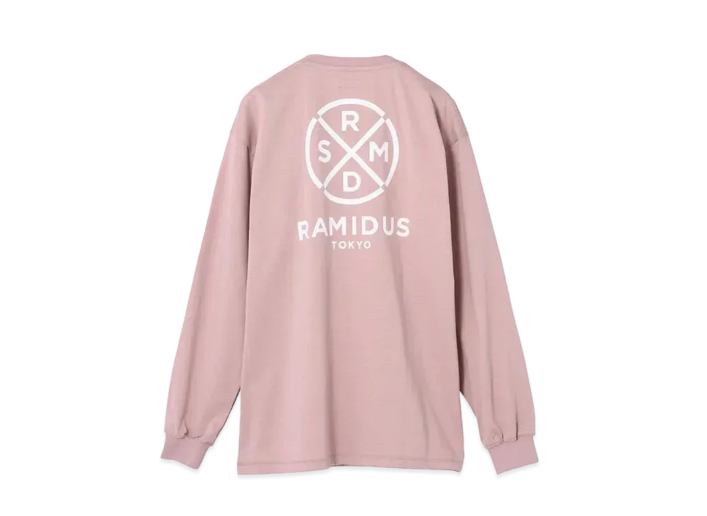 RAMIDUS Wheel Logo Crew Neck L/S Tee "Pink"