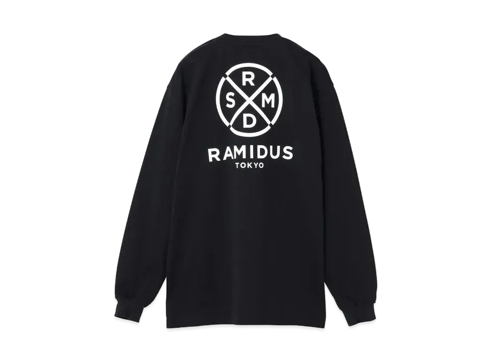 RAMIDUS Wheel Logo Crew Neck L/S Tee "Black"