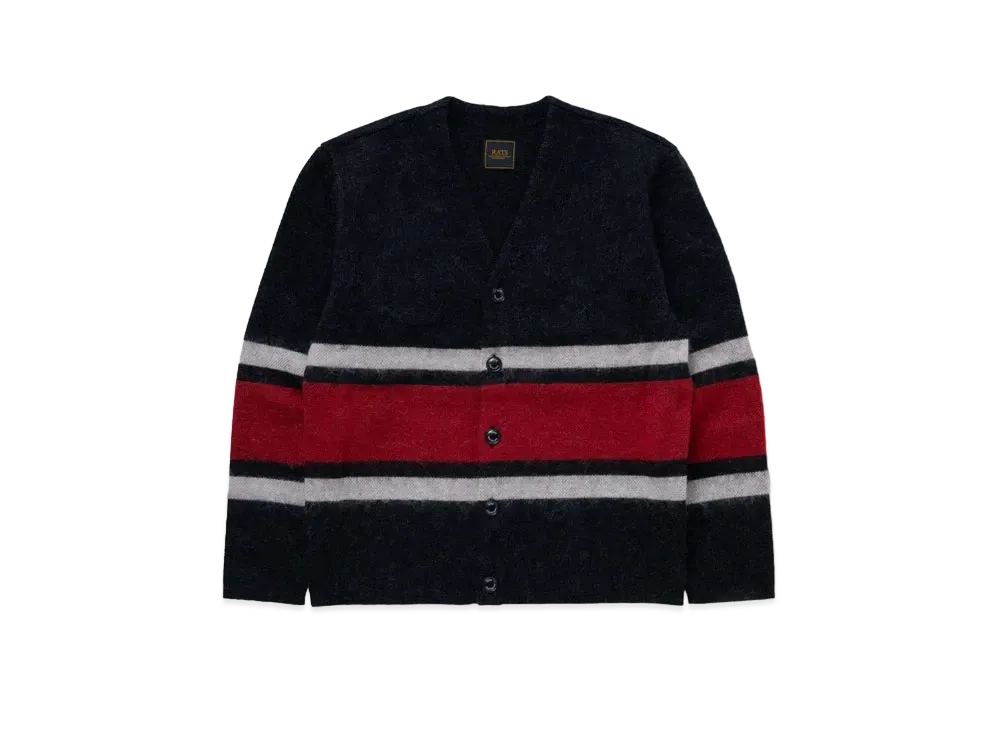 RATS Border Mohair Cardigan "Black"