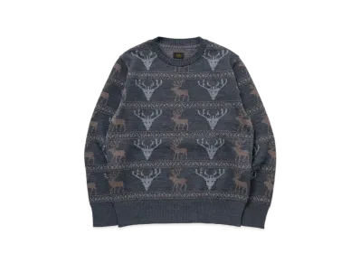 RATS Deer Crew Neck Knit "Beige"
