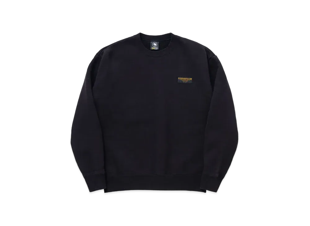 RATS Crew Neck Sweat Bar Tag "Black"