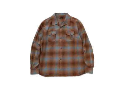 RATS Cotton Rayon Check Shirt "Beige"