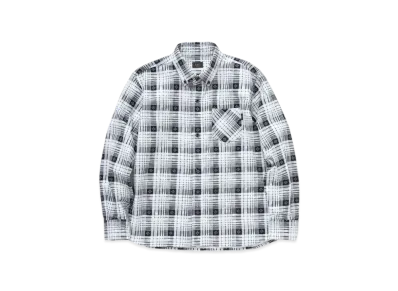 RATS B.D Print Flannel Check Shirt "White"