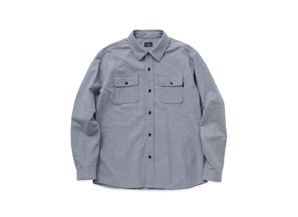 RATS Cotton Flannel Shirt "Grey"